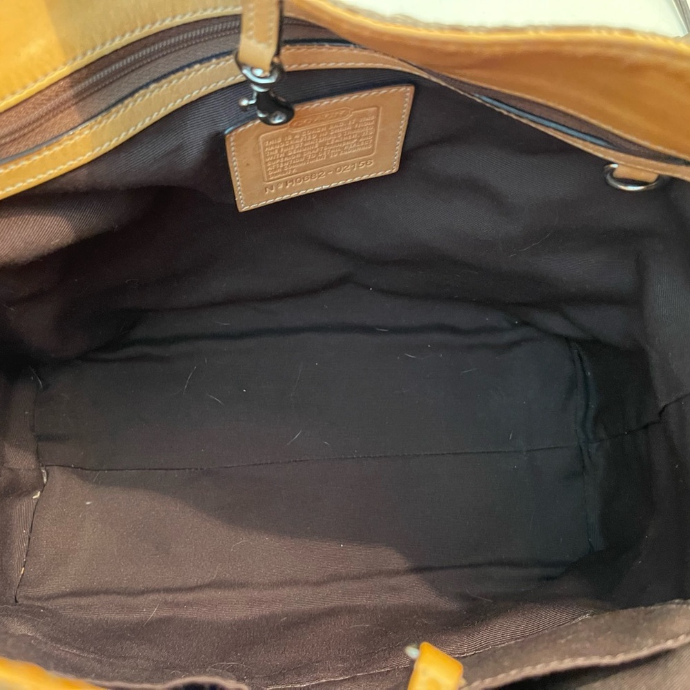 Coach Y2K Vintage Signature Jacquard Canvas Leather Hobo Shoulder bag & wallet - Picture 11 of 16